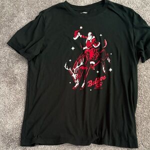 Old Navy Black Santa Graphic Men's Tee